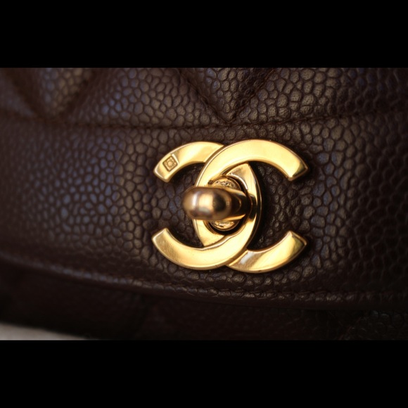 ❌SOLD❌Chanel Caviar Diana Cocoa Brown w/ 24k GHW - Picture 12 of 16